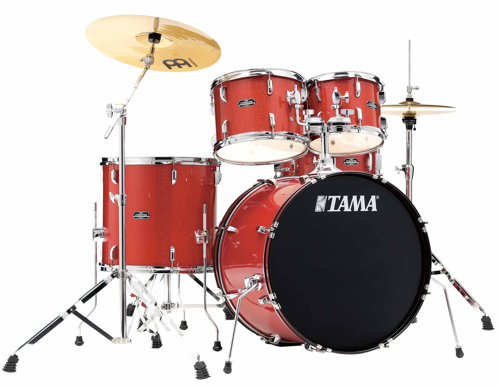 TAMA ST52H5 CDS STAGESTAR BATERIA ACUSTICA CON HERRAJES Y PLATOS CANDY RED SPARKLE