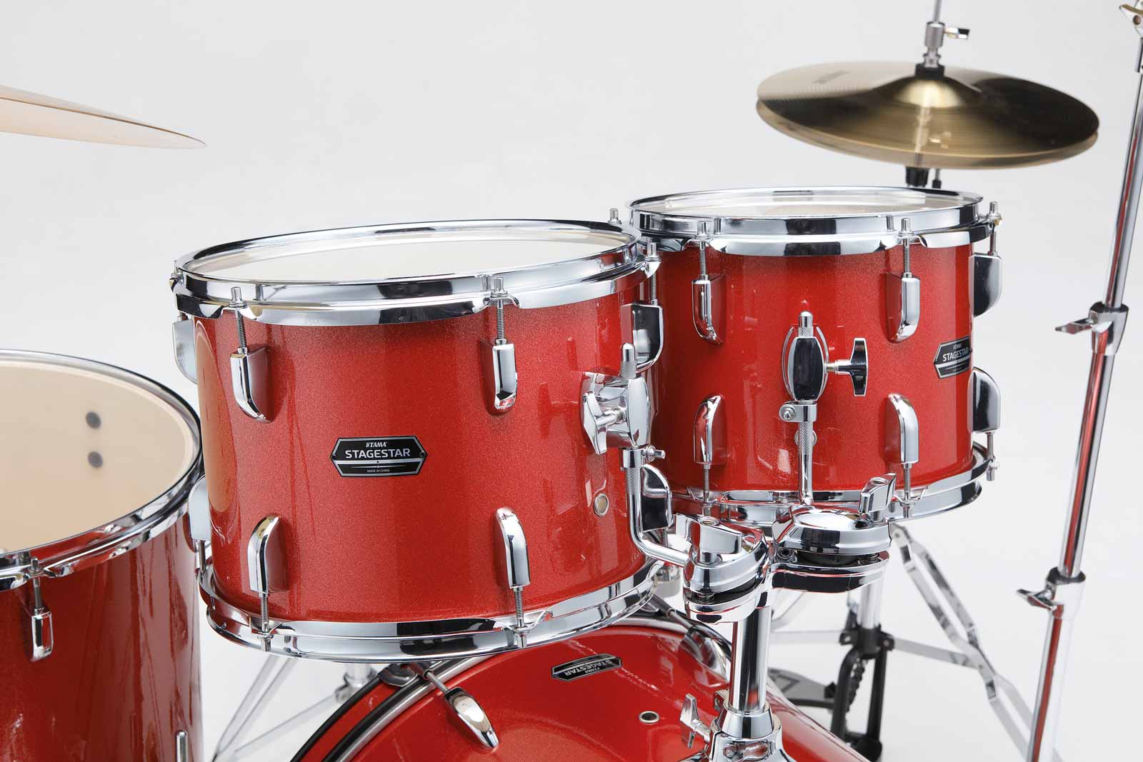 TAMA ST52H5 CDS STAGESTAR BATERIA ACUSTICA CON HERRAJES Y PLATOS CANDY RED SPARKLE - Image 4