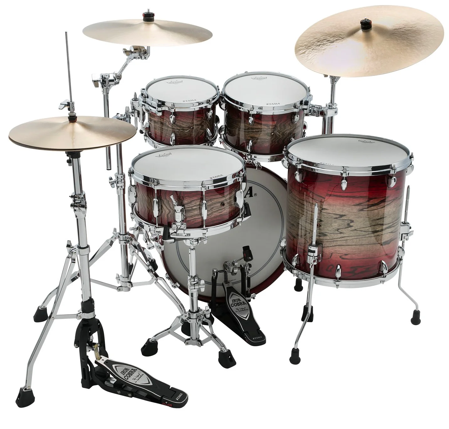 TAMA TW42RZS AGJB STAR WALNUT BATERIA ACUSTICA GARNET JAPANESE SEN BURST - Image 3