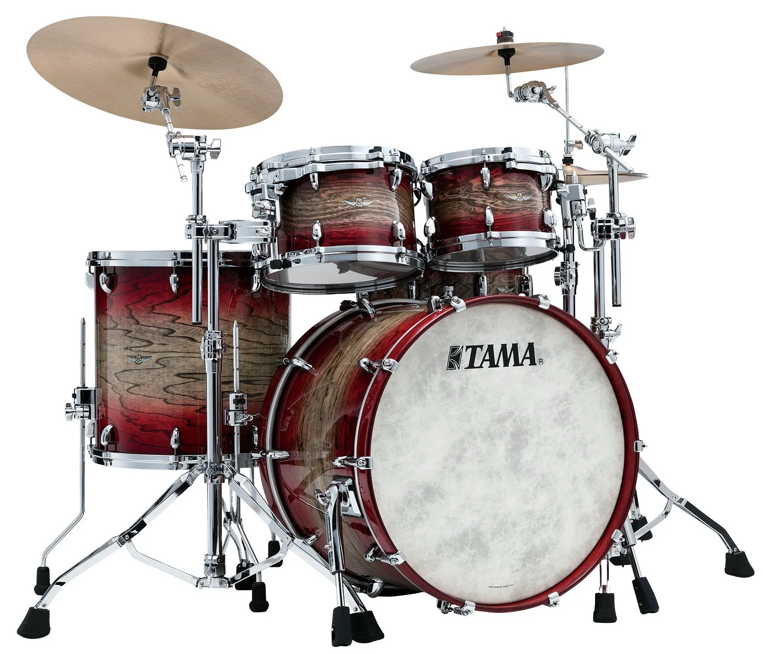 TAMA TW42RZS AGJB STAR WALNUT BATERIA ACUSTICA GARNET JAPANESE SEN BURST - Image 8
