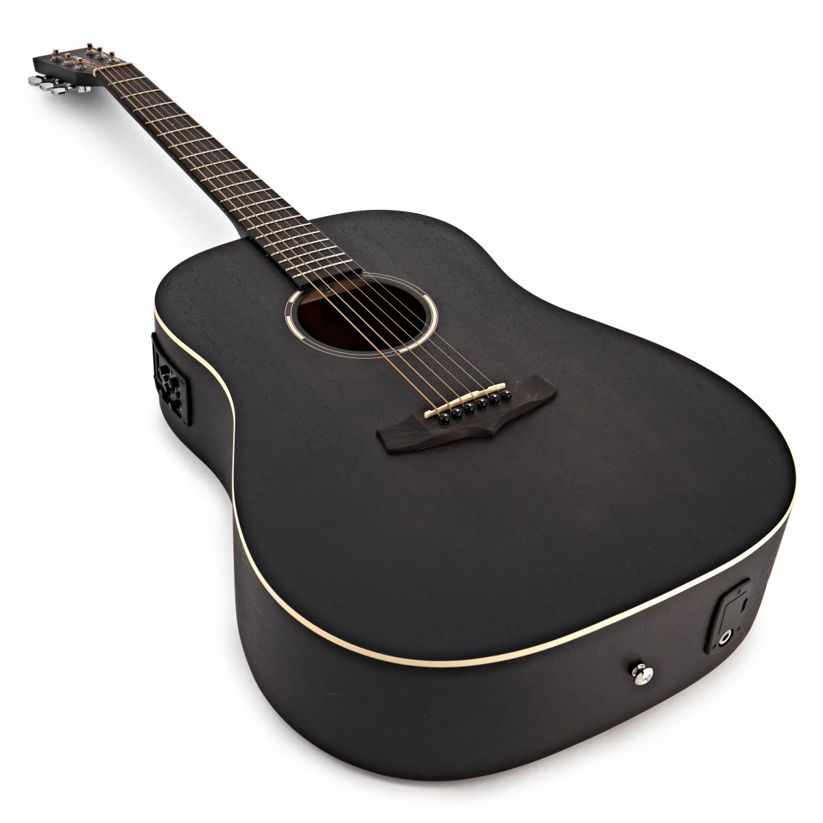 TANGLEWOOD TWBBSDE BLACKBIRD GUITARRA ELECTROACUSTICA DREADNOUGHT SMOKESTACK BLACK SATIN - Image 4