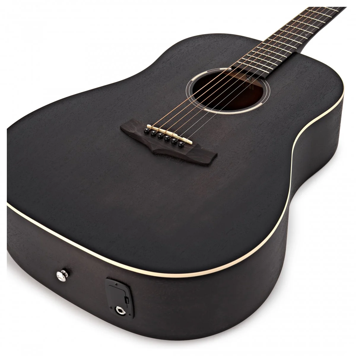 TANGLEWOOD TWBBSDE BLACKBIRD GUITARRA ELECTROACUSTICA DREADNOUGHT SMOKESTACK BLACK SATIN - Image 5