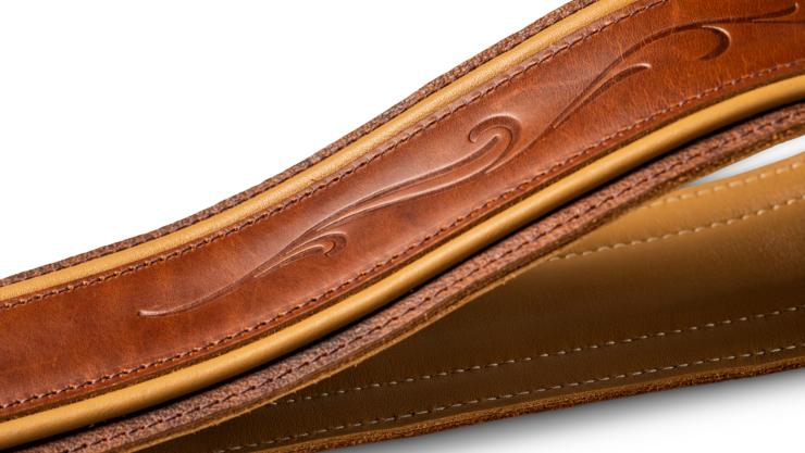 TAYLOR 4123-25 SPRING VINE LEATHER CORREA GUITARRA CUERO MEDIUM BROWN - Image 2