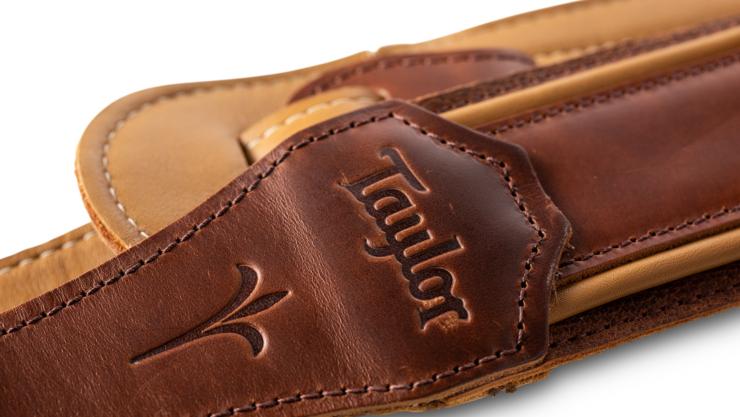 TAYLOR 4123-25 SPRING VINE LEATHER CORREA GUITARRA CUERO MEDIUM BROWN - Image 3