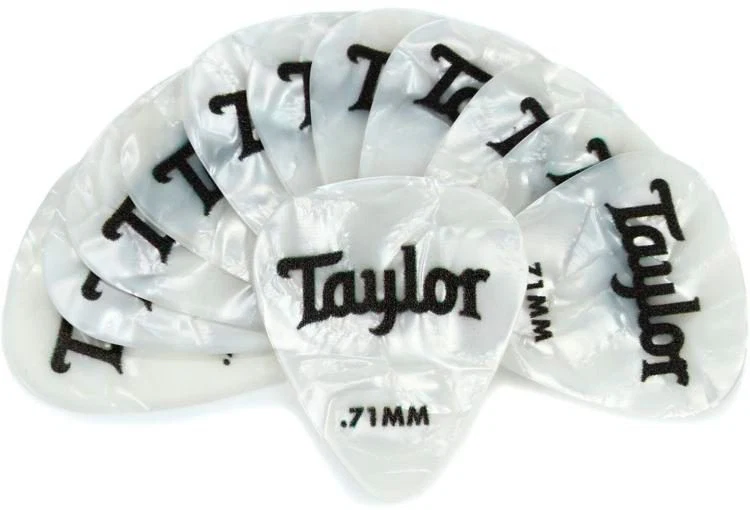 TAYLOR 80713 CELLULOID 351 PACK 12 PUAS 0.71MM WHITE PEARL