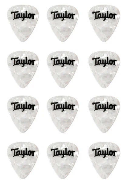 TAYLOR 80715 CELLULOID 351 PACK 12 PUAS WHITE PEARL 1.21MM