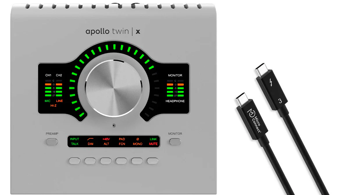 UNIVERSAL AUDIO -PACK- APOLLO TWIN X DUO GEN 2 ESS INTERFAZ DE AUDIO Y CABLE THUNDERBOLT