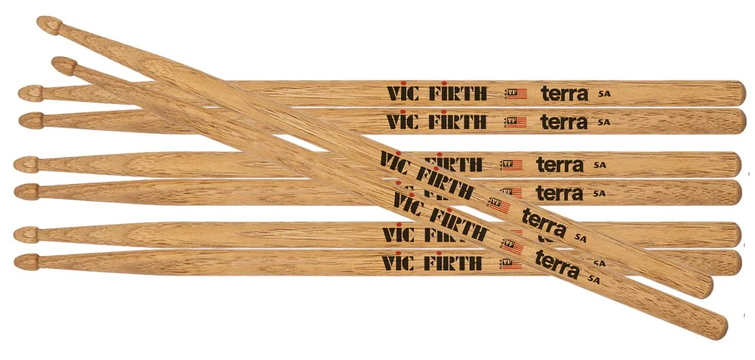 VIC FIRTH P5AT4PK AMERICAN CLASSIC TERRA PACK 4 BAQUETAS BATERIA