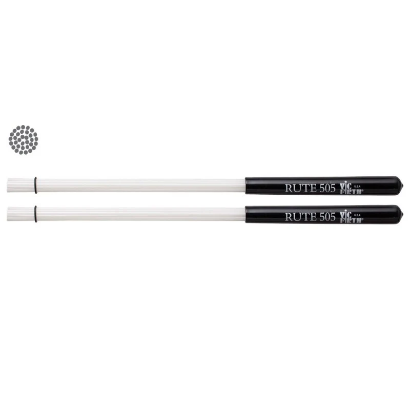 VIC FIRTH RUTE505 BRUSH VARILLAS PLASTICO PAR RODS BATERIA - Image 5