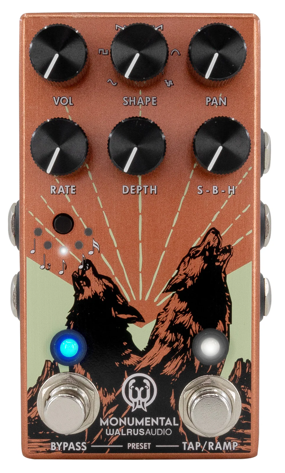 WALRUS MONUMENTAL STEREO TREMOLO ORANGE PEDAL