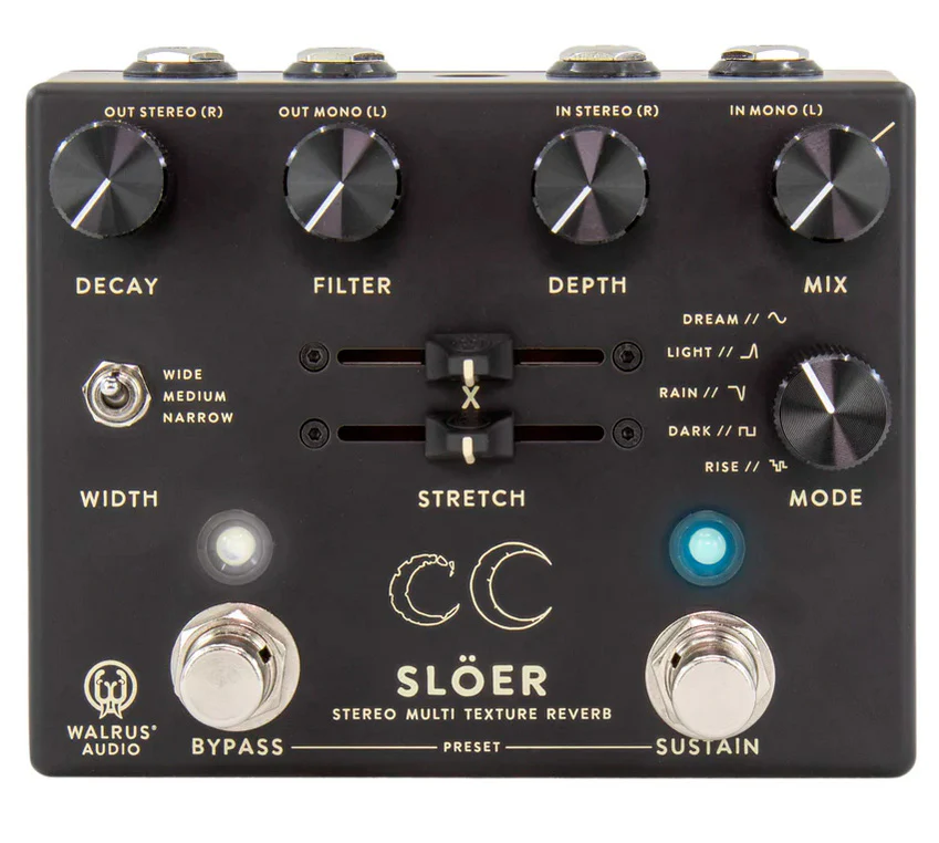 WALRUS SLOER BLACK PEDAL REVERB ESTEREO