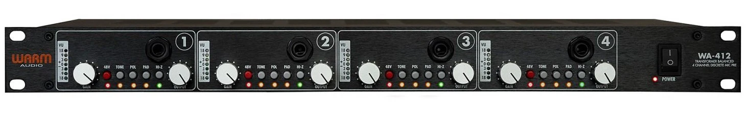 WARM AUDIO WA-412 PREVIO PARA MICROFONO CUATRO CANALES