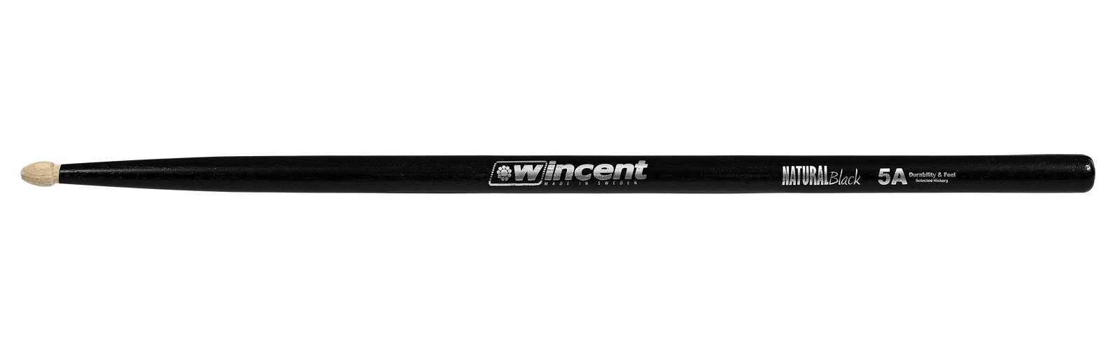 WINCENT W84 HICKORY 5ACB BAQUETAS BATERIA NEGRAS - Image 3