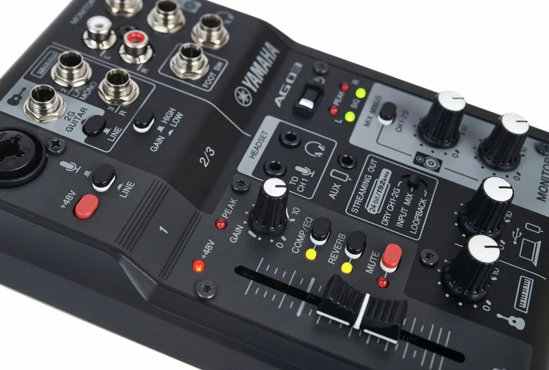 YAMAHA AG03BL MK2 MESA DE MEZCLAS PARA STREAMING 3 CANALES NEGRA - Image 9