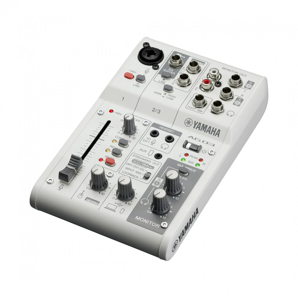 YAMAHA AG03WH MK2 MESA DE MEZCLAS PARA STREAMING 3 CANALES BLANCA - Image 2