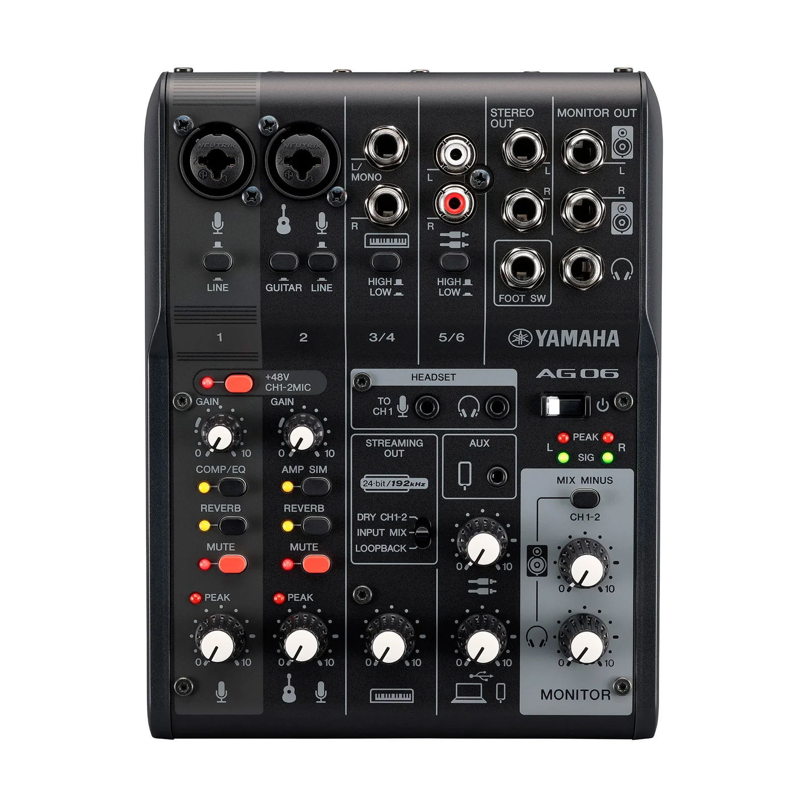 YAMAHA AG06BL MK2 MESA DE MEZCLAS PARA STREAMING 6 CANALES NEGRA - Image 13