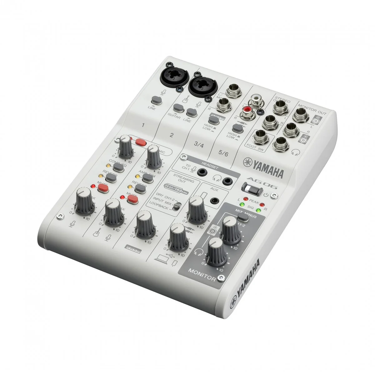YAMAHA AG06WH MK2 MESA DE MEZCLAS PARA STREAMING 6 CANALES BLANCA - Image 2