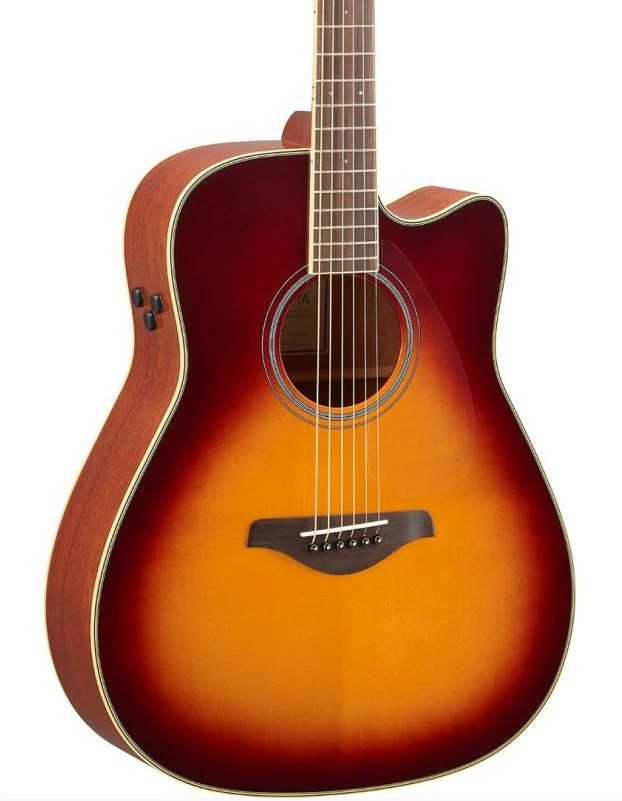 YAMAHA FGCTA BS TRANSACOUSTIC GUITARRA ELECTROACUSTICA WESTERN BROWN SUNBURST - Image 4