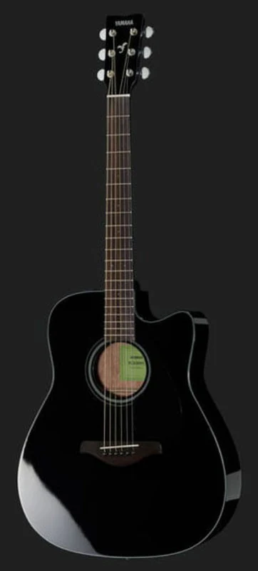 YAMAHA FGX800C BL GUITARRA ELECTROACUSTICA WESTERN NEGRA - Image 2