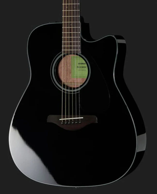 YAMAHA FGX800C BL GUITARRA ELECTROACUSTICA WESTERN NEGRA - Image 4