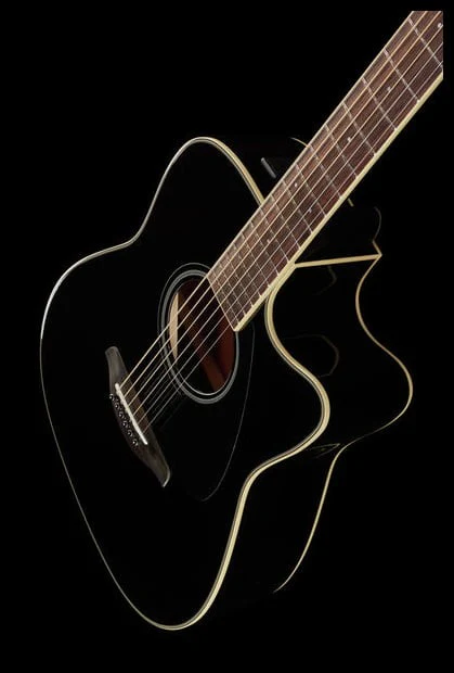 YAMAHA FGX820C BL GUITARRA ELECTROACUSTICA WESTERN NEGRA - Image 11