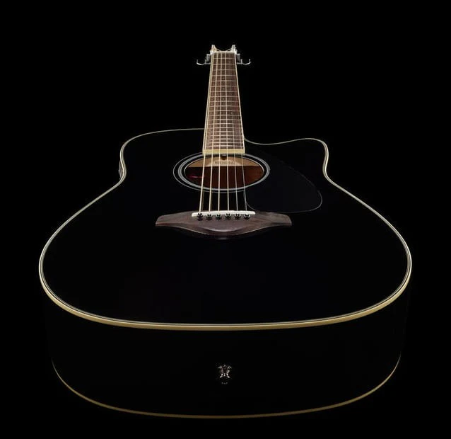 YAMAHA FGX820C BL GUITARRA ELECTROACUSTICA WESTERN NEGRA - Image 12