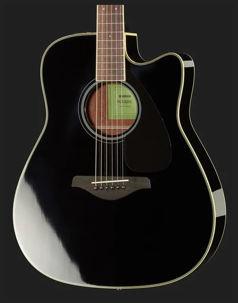YAMAHA FGX820C BL GUITARRA ELECTROACUSTICA WESTERN NEGRA - Image 4