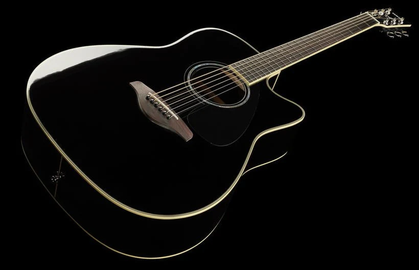 YAMAHA FGX830C BL GUITARRA ELECTROACUSTICA WESTERN NEGRA - Image 10