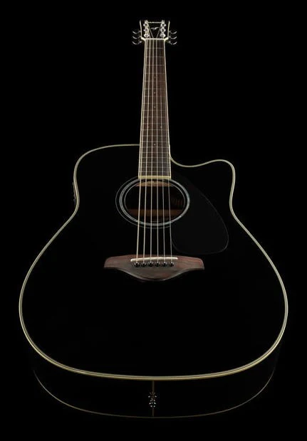 YAMAHA FGX830C BL GUITARRA ELECTROACUSTICA WESTERN NEGRA - Image 12