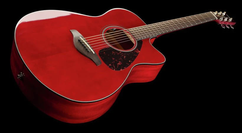 YAMAHA FSX800C RR GUITARRA ELECTROACUSTICA CONCIERTO RUBY RED - Image 13