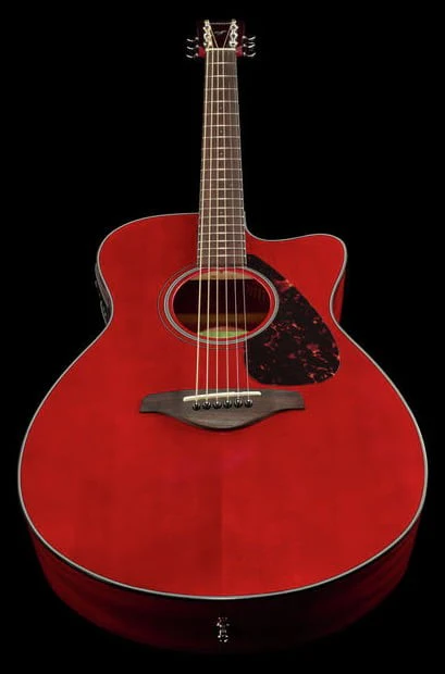 YAMAHA FSX800C RR GUITARRA ELECTROACUSTICA CONCIERTO RUBY RED - Image 15