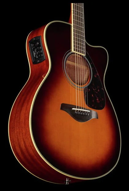 YAMAHA FSX820C BS GUITARRA ELECTROACUSTICA CONCIERTO BROWN SUNBURST - Image 10