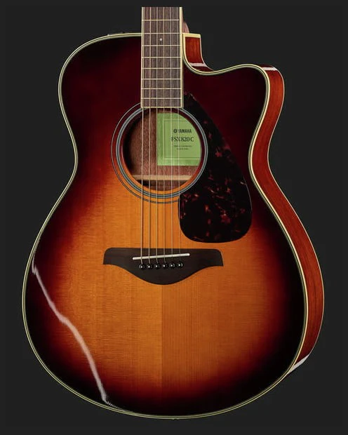 YAMAHA FSX820C BS GUITARRA ELECTROACUSTICA CONCIERTO BROWN SUNBURST - Image 6