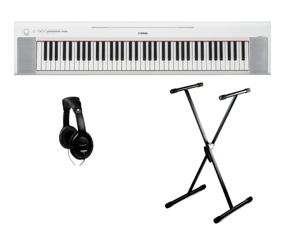 YAMAHA -PACK- NP35WH PIANO DIGITAL PIAGGERO BLANCO + SOPORTE TIJERA Y AURICULARES