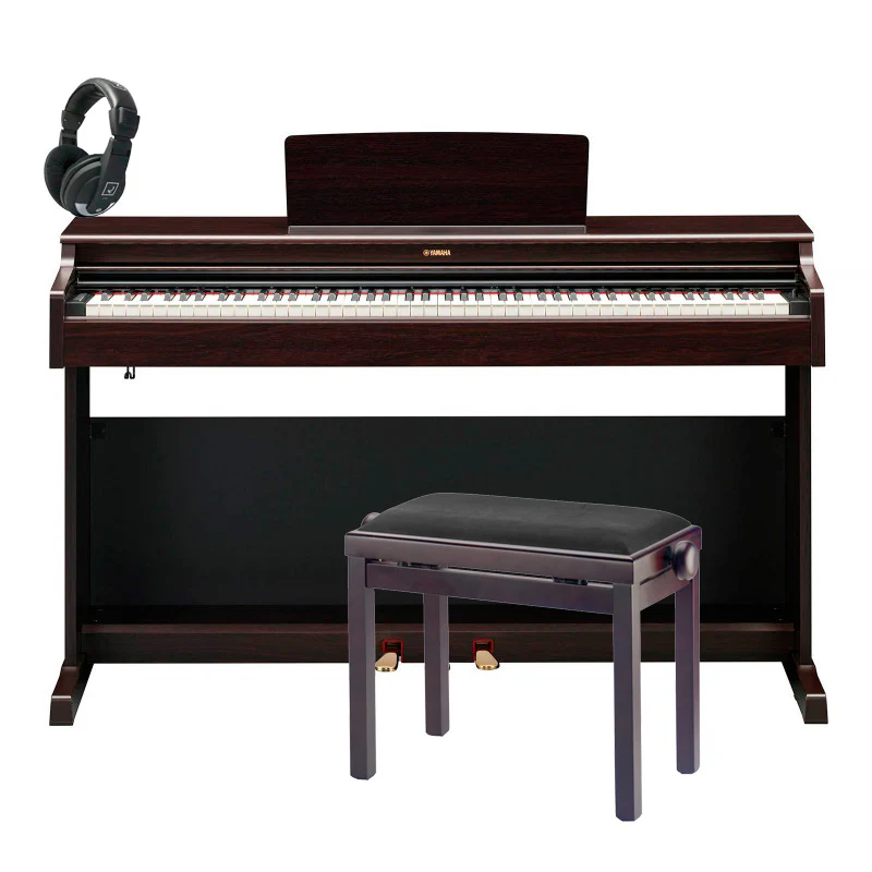 YAMAHA -PACK- YDP165R PIANO DIGITAL ARIUS ROSEWOOD + BANQUETA Y AURICULARES