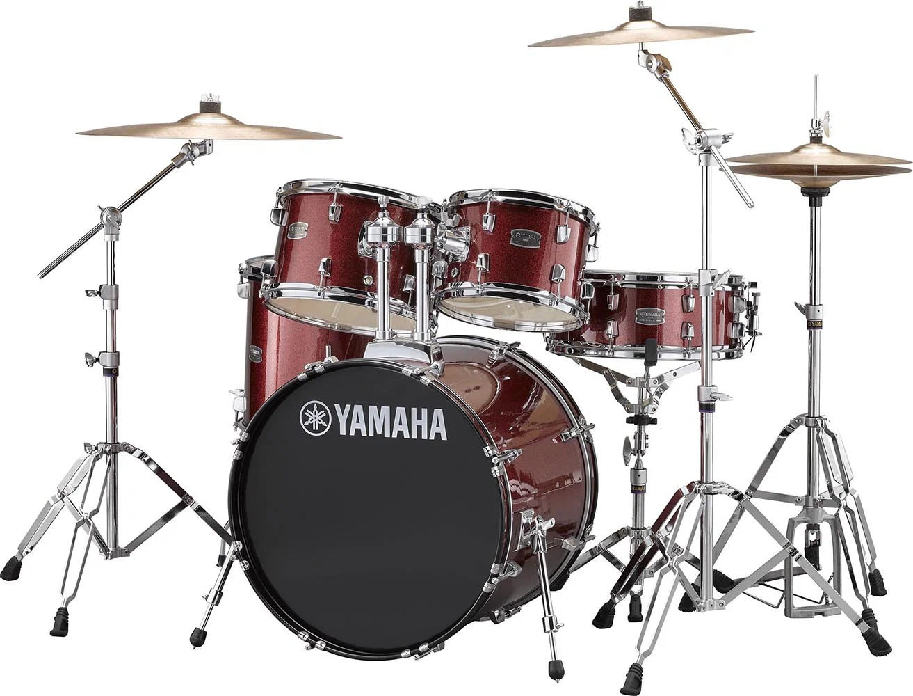 YAMAHA RDP0F5 BGG SET RYDEEN BATERIA ACUSTICA CON HERRAJES BURGUNDY GLITTER