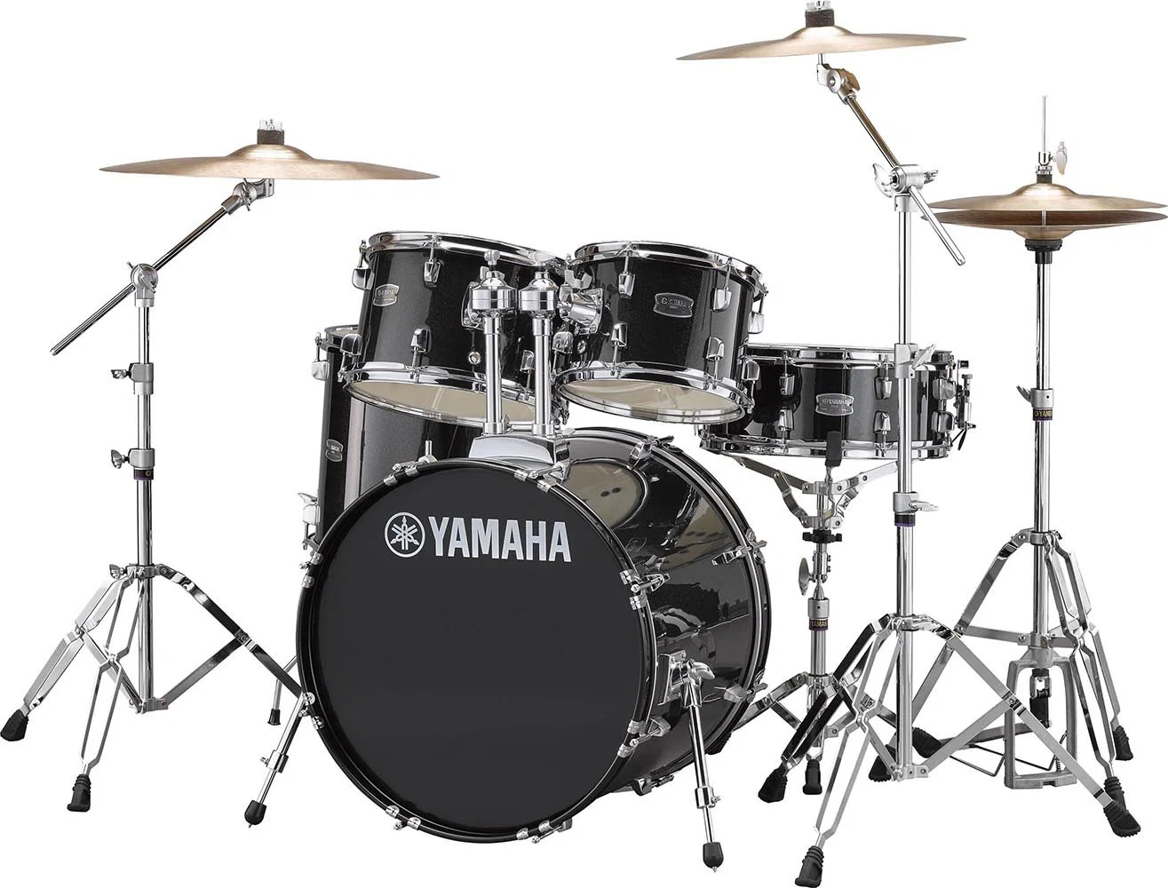 YAMAHA RDP0F5 BLG CPSET RYDEEN BATERIA ACUSTICA CON HERRAJES Y PLATOS BLACK GLITTER - Image 2