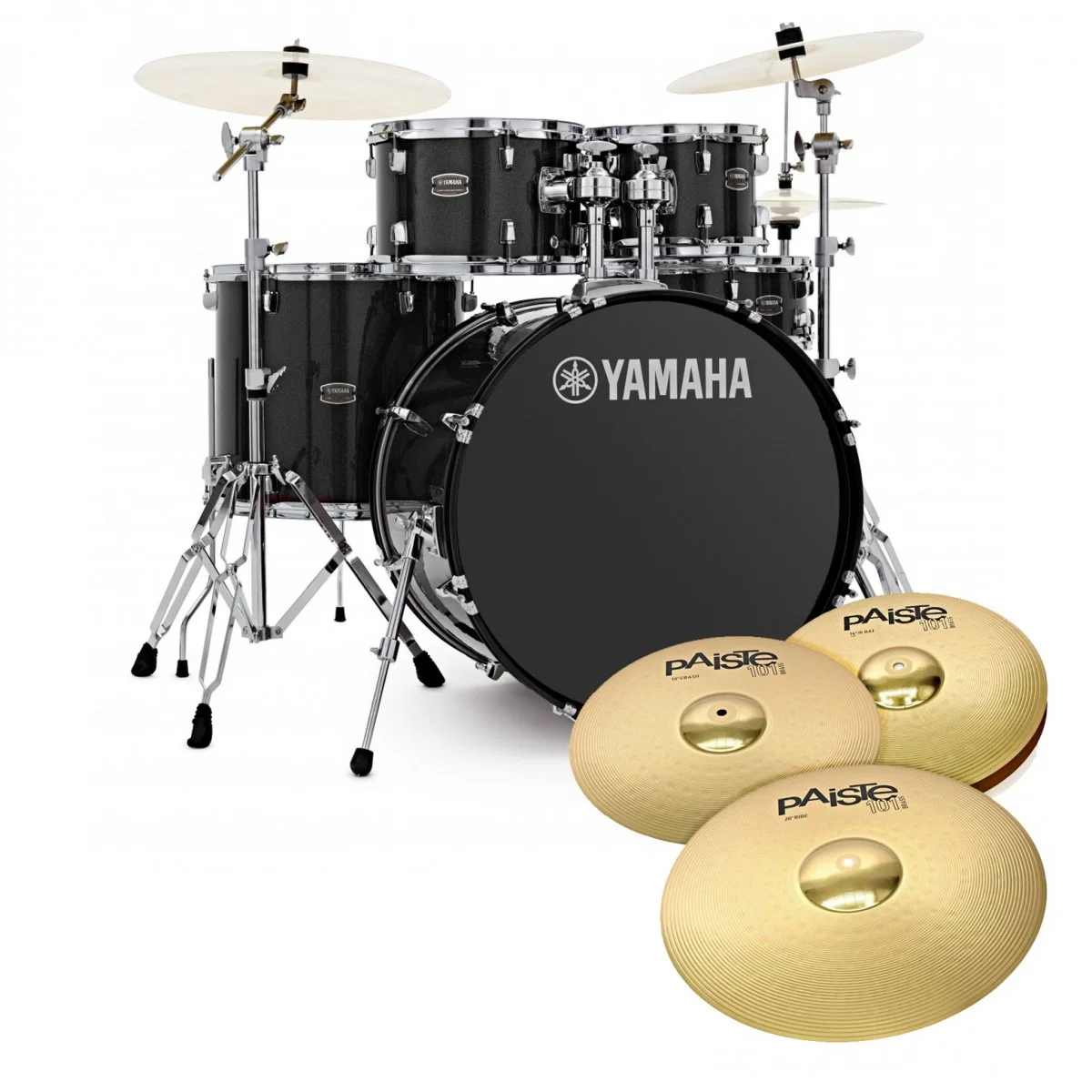 YAMAHA RDP2F5 BLG CPSET RYDEEN BATERIA ACUSTICA CON HERRAJES Y PLATOS BLACK GLITTER - Image 4