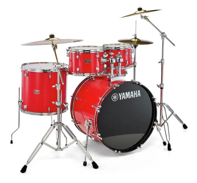 YAMAHA RDP2F5 RD CPSET RYDEEN BATERIA ACUSTICA CON HERRAJES Y PLATOS HOT RED - Image 3