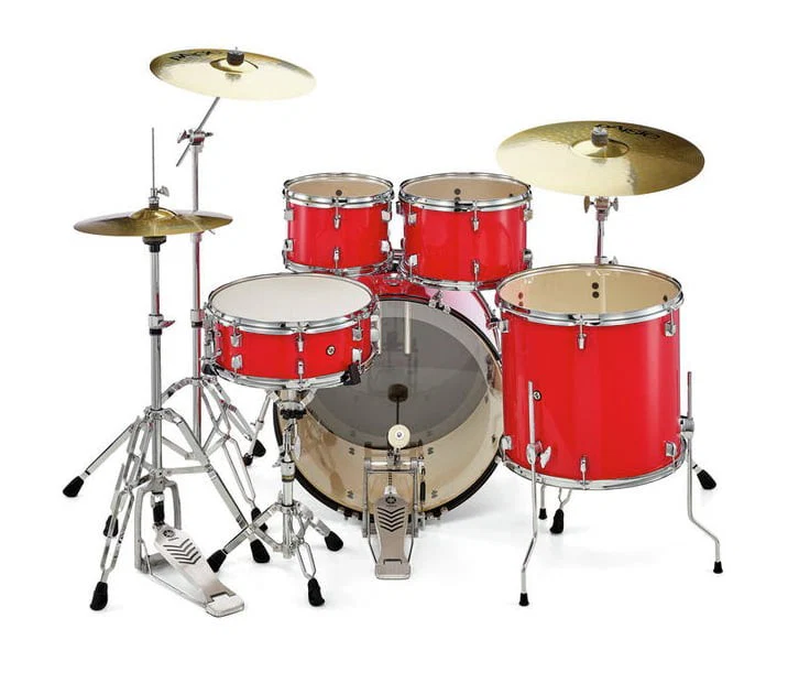 YAMAHA RDP2F5 RD CPSET RYDEEN BATERIA ACUSTICA CON HERRAJES Y PLATOS HOT RED - Image 4