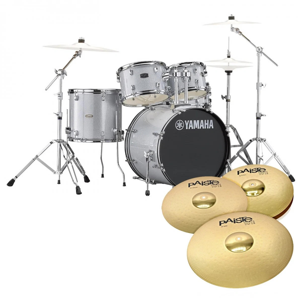YAMAHA RDP2F5 SLG CPSET RYDEEN BATERIA ACUSTICA CON HERRAJES Y PLATOS SILVER GLITTER - Image 16