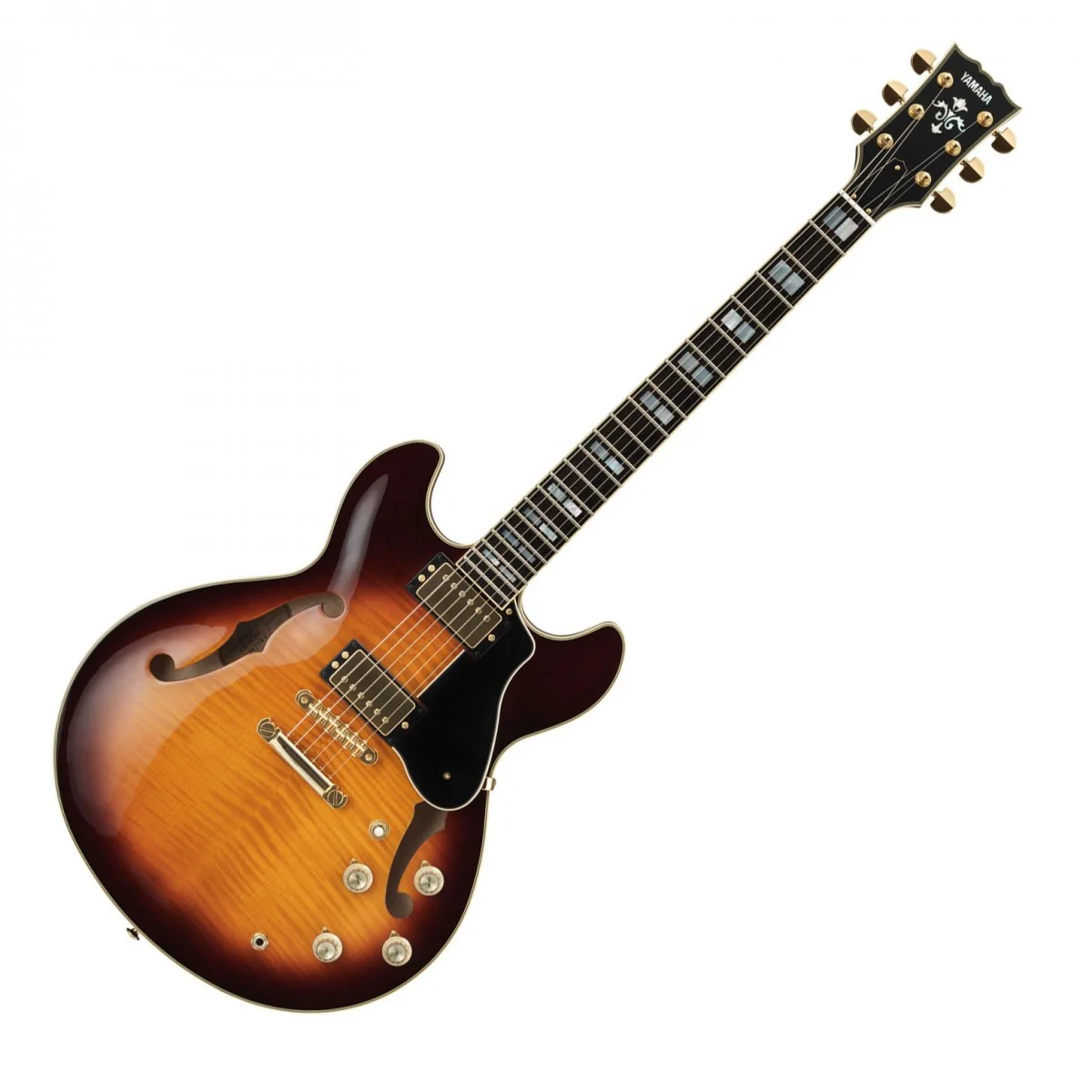 YAMAHA SA2200 BS GUITARRA ELECTRICA HOLLOW BODY BROWN SUNBURST - Image 4