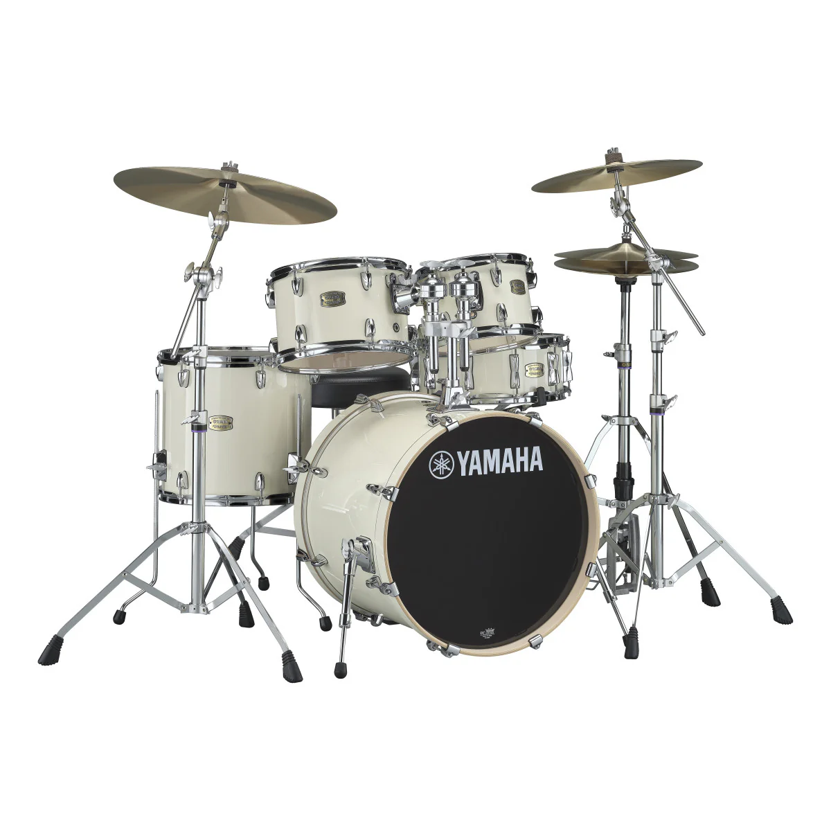 YAMAHA SBP0F5 CLW HW680W STAGE CUSTOM BIRCH BATERIA ACUSTICA CON HERRAJES CLASSIC WHITE