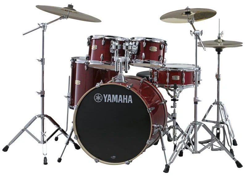 YAMAHA SBP0F5 CR HW780 STAGE CUSTOM BIRCH BATERIA ACUSTICA CON HERRAJES CRANBERRY RED - Image 12
