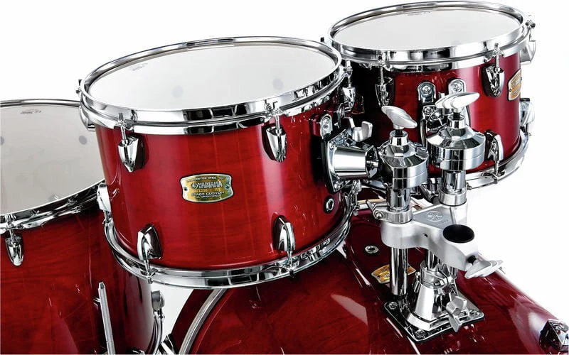 YAMAHA SBP0F5 CR HW780 STAGE CUSTOM BIRCH BATERIA ACUSTICA CON HERRAJES CRANBERRY RED - Image 6