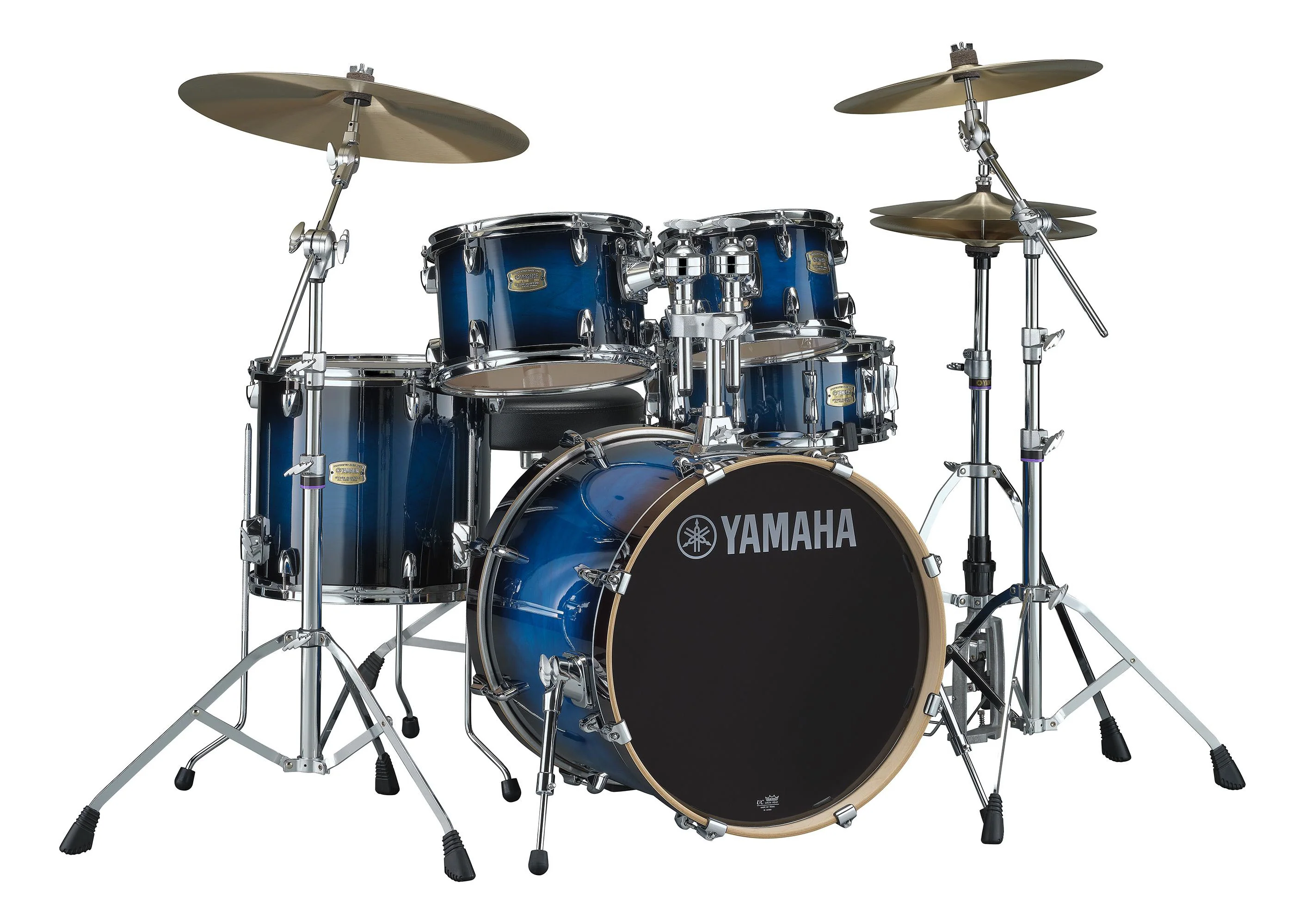 YAMAHA SBP0F5 DUS HW780 STAGE CUSTOM BIRCH BATERIA ACUSTICA CON HERRAJES DEEP BLUE SUNBURST
