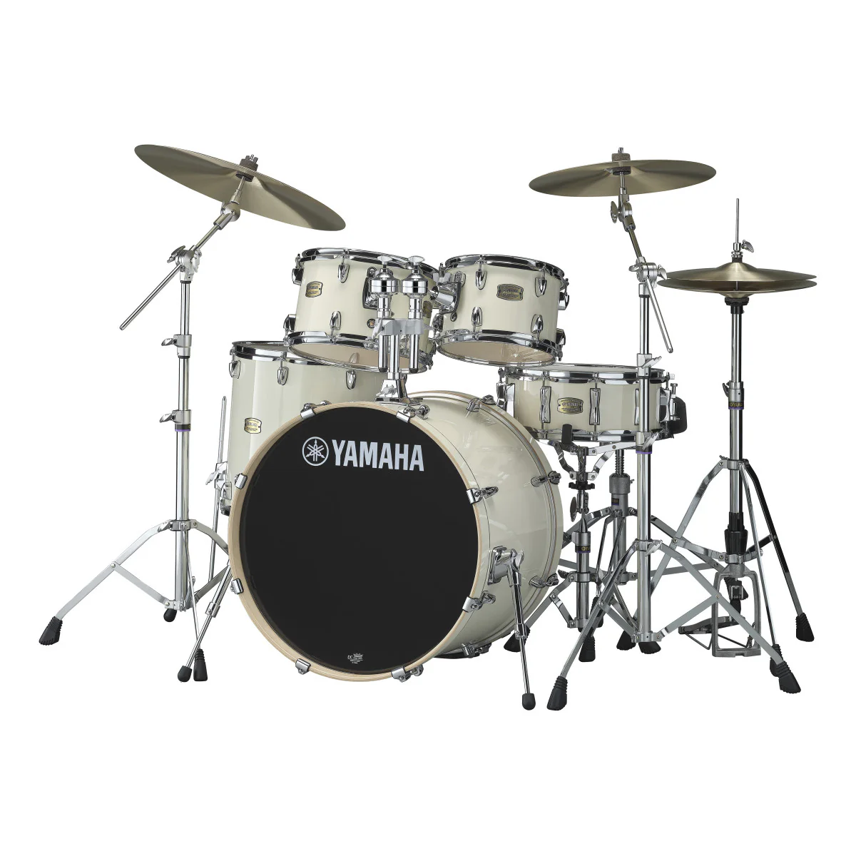 YAMAHA SBP2F5 CLW HW680W STAGE CUSTOM BIRCH BATERIA ACUSTICA CON HERRAJES CLASSIC WHITE - Image 2