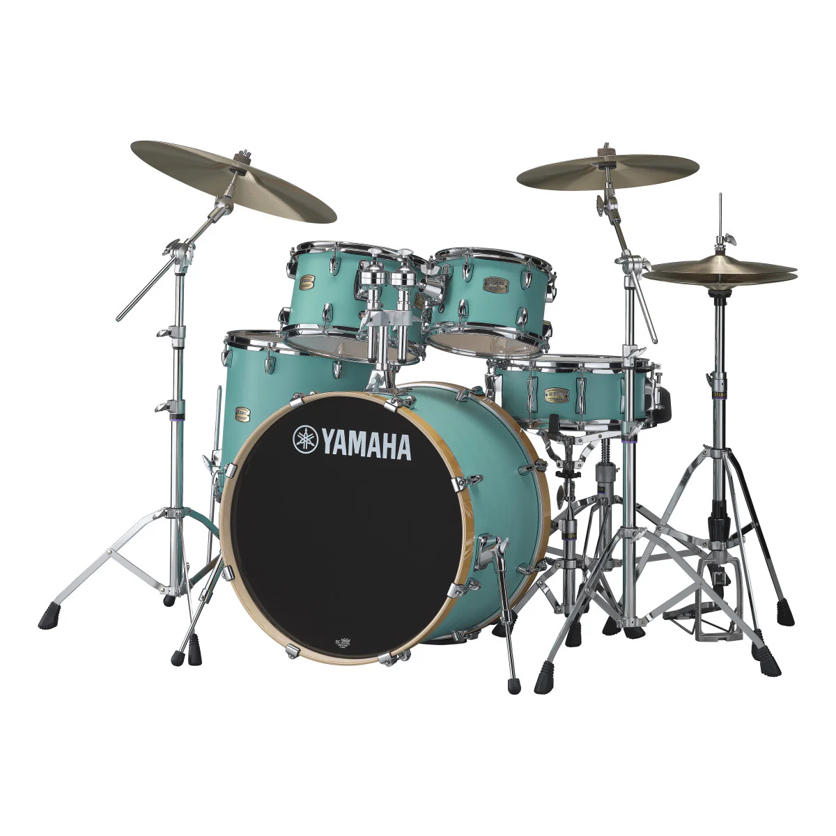 YAMAHA SBP2F5 MSG HW680W STAGE CUSTOM BIRCH BATERIA ACUSTICA CON HERRAJES MATTE SURF GREEN - Image 2