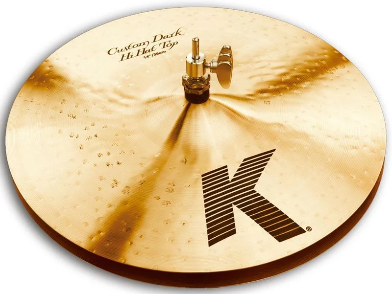 ZILDJIAN K CUSTOM HI HAT DARK 14 PAR PLATOS BATERIA - Image 6