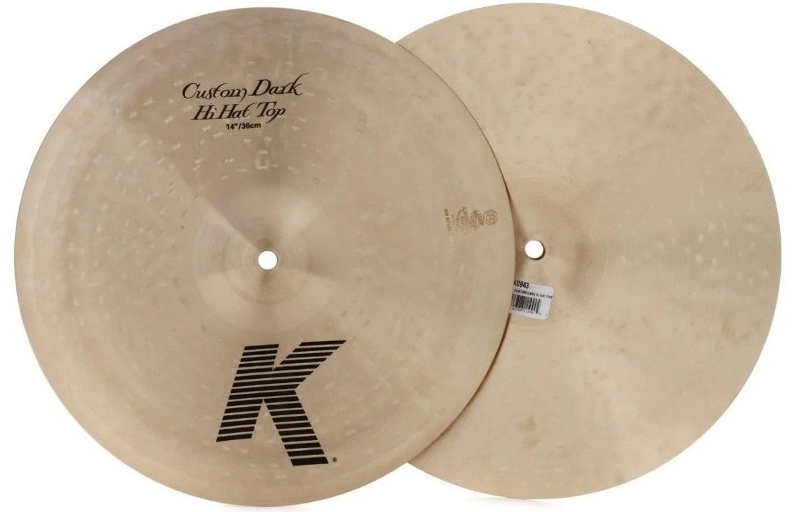 ZILDJIAN K CUSTOM HI HAT DARK 14 PAR PLATOS BATERIA - Image 7